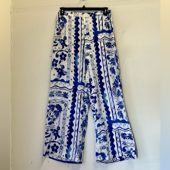 Joie Silk Floral Print Wide Leg Pant